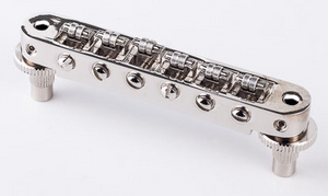 TonePros TP6R Nashville Style Tunematic Roller Guitar Bridge, Nickel