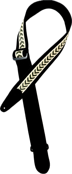 Henry Heller HP-2BLK-06 Peruvian 2" Guitar Strap, Black