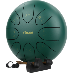 Amahi KLG8GR Steel Tongue Drum, 8 Inch Green