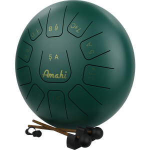 Amahi KLG12-11 Steel Tongue Drum, 12 Inch Green