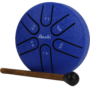 Amahi KLG3BL Steel Tongue Drum, 3 Inch Blue
