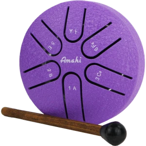 Amahi KLG3PU Steel Tongue Drum, 3 Inch Purple