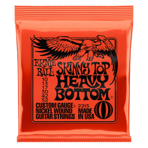 Ernie Ball P02215 Skinny Top/Heavy Bottom Slinky Nickel Wound Electric Guitar Strings 10-52