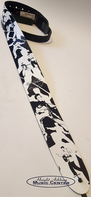 Perri's Leather P25EPSS-854 Elvis Presley Silk Screen Singing Elvis 2.5” Leather Guitar Strap