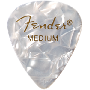 Fender 351 Shape Premium Picks, 12 Pack, White Moto, Medium 1980351805 Fender 351 Shape Premium Picks, 12 Pack, White Moto, Medium 1980351805