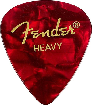 351 Shape Premium Guitar Picks, 12 Pack, Red Moto, Heavy 098-0351-909