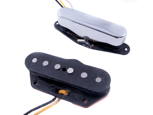 Fender 0992215000 Custom Shop Twisted Tele Pickups, Set of 2, Black / Chrome