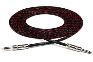 Hosa 3GT-18C5 Guitar Cable Cloth Black and  Red 18ft