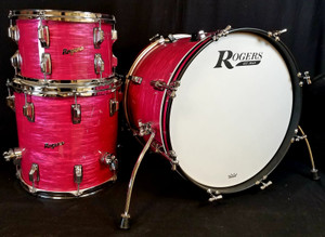 Rogers Covington Series 3pc Shell pk 12,14/,20 with Hex FT Legs Round Spurs  Red Ripple