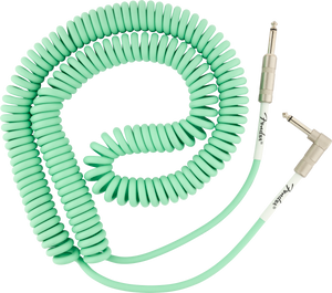 Fender Original Series Coil Instrument Cable Straight-Angle - 30 Ft - Surf Green