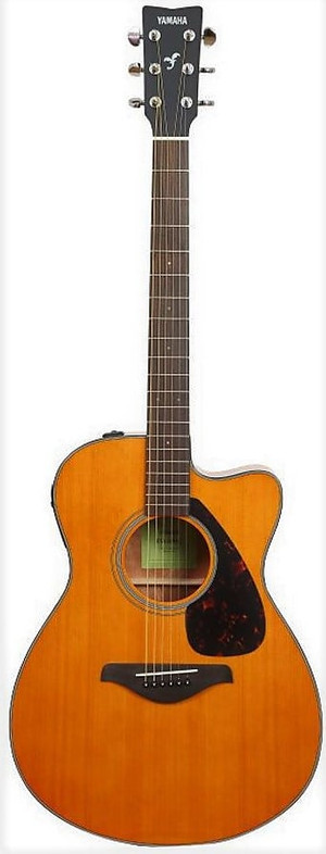 Yamaha FSX800C Concert Size Solid Sitka Spruce Top Acoustic Electric Guitar, Vintage Natural Yamaha FSX800C Concert Size Solid Sitka Spruce Top Acoustic Electric Guitar, Vintage Natural