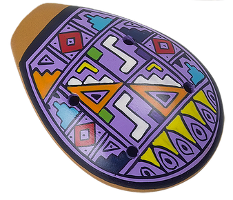Cusco Medium Painted Ceramic Ocarina