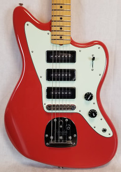 Noventa Jazzmaster Electric Guitar, Maple Fingerboard, Fiesta Red W/Deluxe Gig Bag