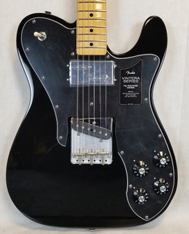 Fender Vintera '70s Telecaster Custom, Maple Fingerboard, Black, w/Gig Bag