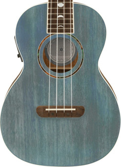 Fender Dhani Harrison Ukulele, Walnut Fingerboard, Turquoise w/Gig Bag