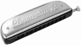 Hohner Chrometta 12 Key of G Chromatic Harmonica, 255-G