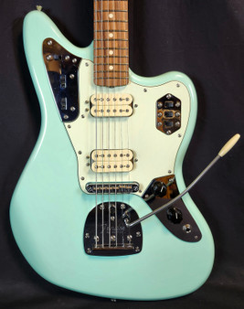 Pre Owned 2022 Fender Vintera '60s Jaguar Modified HH Electric Guirtar, Pau Ferro Fingerboard, Surf Green Pre Owned 2022 Fender Vintera '60s Jaguar Modified HH Electric Guirtar, Pau Ferro Fingerboard, Surf Green