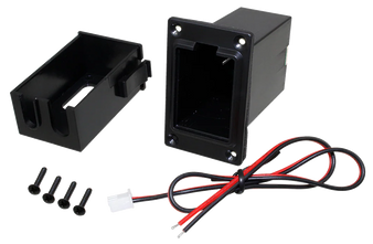 Allparts EP-2935-023 9-Volt battery compartment for acoustic guitar, Black, hole required 1-7/16" x 15/16"