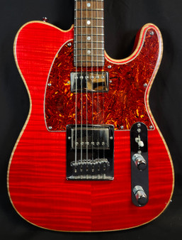 Roomian Guitars Custom Tele, Flame top HH  Electric Guitar W/ HSC