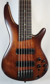 Ibanez SR506A SR Standard 6 string Bass, Mahogany Brown Burst, Low Gloss