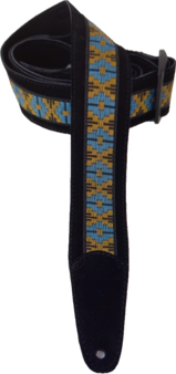 Henry Heller HP-2BLK-03 Peruvian 2" Guitar Strap, Black