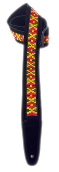 Henry Heller HP-2BLK-04 Peruvian  2" Guitar Strap, Black