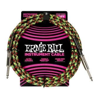 Ernie Ball P06480 Braided Instrument Cable Straight/Straight 10ft - Good Vibrations