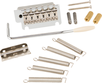Fender Deluxe Series 2-Point Tremolo Stratocaster Bridge Assembly, Chrome Fender Deluxe Series 2-Point Tremolo Stratocaster Bridge Assembly, Chrome