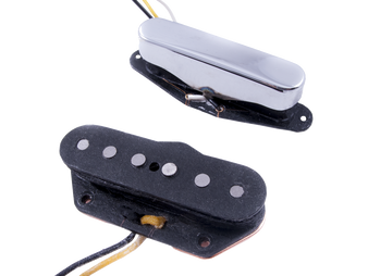 Fender 0992215000 Custom Shop Twisted Tele Pickups, Set of 2, Black / Chrome