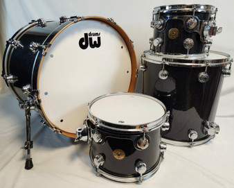 DW Collector’s Series Cherry/Gum Jazz Series – Black Ice Finish with Chrome Hardware