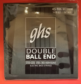 5630 4-String Double Ball End, Electric Bass Strings, Long Scale Plus, Medium (.045-.106)