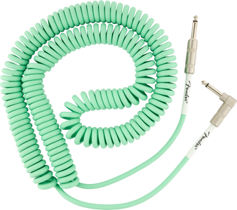 Fender Original Series Coil Instrument Cable Straight-Angle - 30 Ft - Surf Green