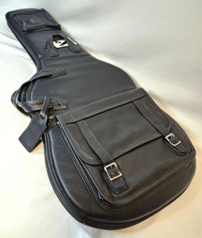 Levy's LM18 Deluxe Leather Electric Guitar Bag, Black