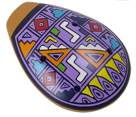 Cusco Medium Painted Ceramic Ocarina
