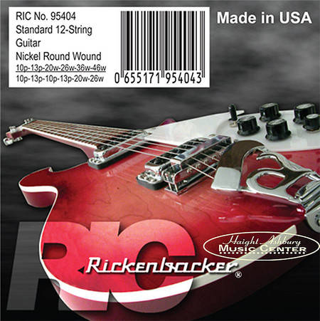 Rickenbacker Standard 12-String Electric Guitar Strings (10-46) Rickenbacker Standard 12-String Electric Guitar Strings (10-46)