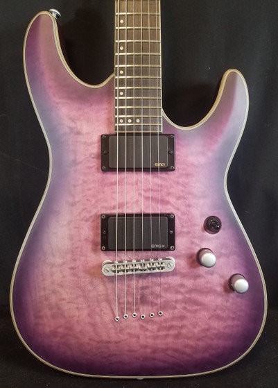 Schecter Diamond Series エレキギター パープル Schecter Diamond Series C-1 Platinum Electric Guitar, See-Thru