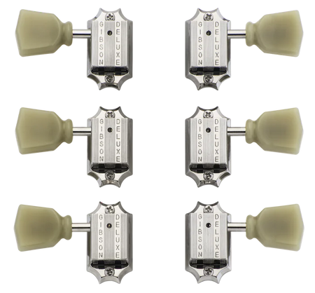 Gibson PMMH-010 Vintage Nickel Machine Heads W/ Pearloid Buttons