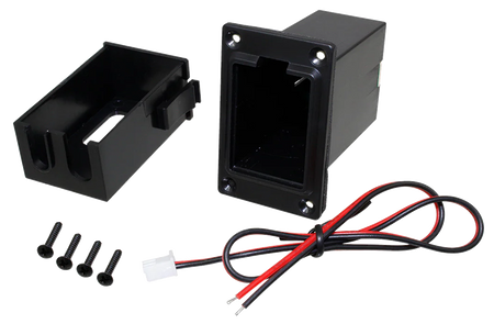 Allparts EP-2935-023 9-Volt battery compartment for acoustic guitar, Black, hole required 1-7/16" x 15/16"