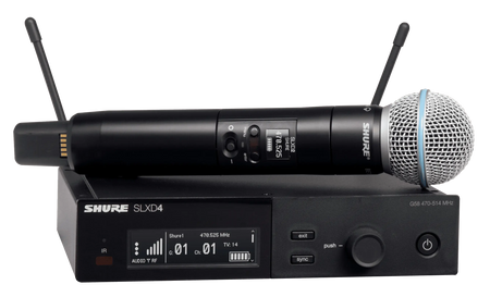 Shure SLXD24/B58 Beta 58A Mic With Digital Audio & Rock-Solid RF Stability Wireless System