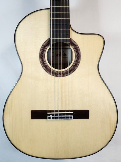 Cordoba GK Studio Solid European Spruce Top Cutaway Acoustic Electric Flamenco Guitar