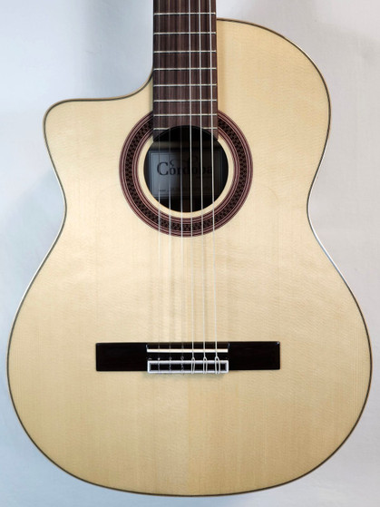 Cordoba GK Studio Negra Left Handed Solid European Spruce Top Cutaway Acoustic Electric Flamenco Guitar