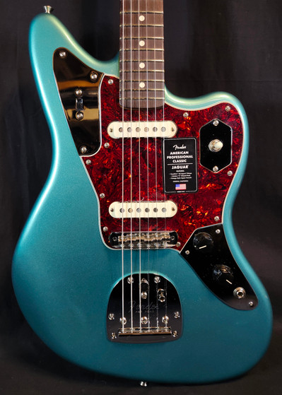 Fender American Professional Classic Jaguar, Faded Sherwood Green Metallic, w/Bag