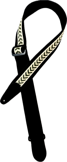 Henry Heller HP-2BLK-06 Peruvian 2" Guitar Strap, Black