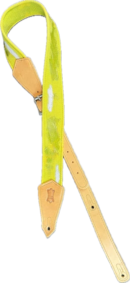 Levy's M35SP-GRN Signature Series 2-Inch Wide Green Cotton Guitar Strap Silicone And Paint Design.