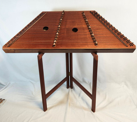 Vintage 1989 Dusty Strings D-25N Hammered Dulcimer w/ Case and Stand