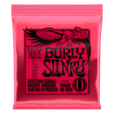 Ernie Ball Burly Slinky Nickelwound Electric Guitar Strings 11 - 52 Gauge