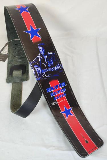 Perri's Leather P35EPV-828 Elvis Presley -Stars Leather Guitar Straps