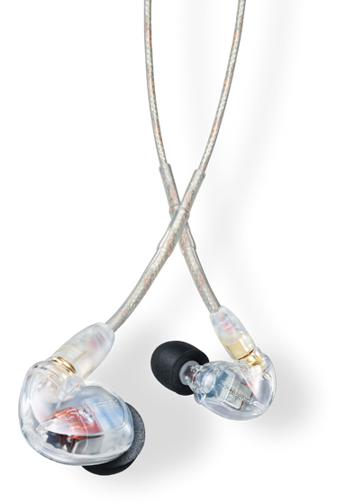 Shure SE425-CL Sound Isolating Dual Driver Earphone with Detachable Cable, Clear