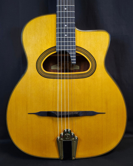 Gitane D-500 D Hole MacCaferri-Style Professional Gypsy Jazz Guitar, Solid Sitka Spruce Top, W/Protour Gig Bag