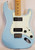Noventa Stratocaster Electric Guitar, Maple Fingerboard, Daphne Blue, W Deluxe Gig Bag